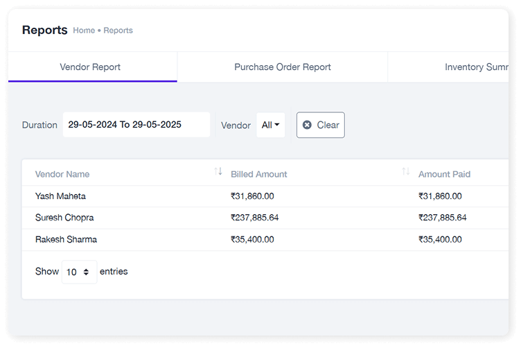 Purchase Management Advanced Reporting Suite