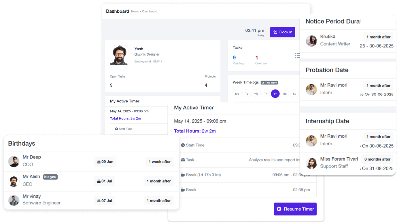 Employee Panel Emplyoee Panel
