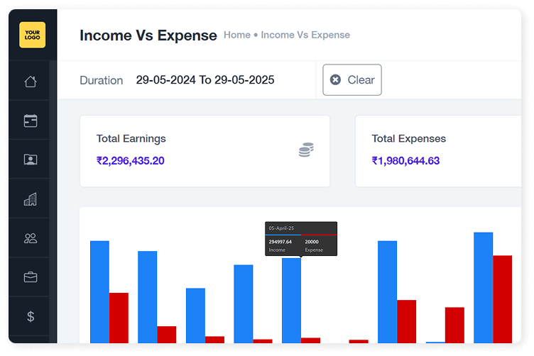 Advance Reports Income vs Expense Report