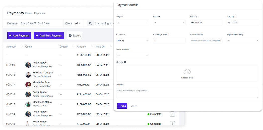 Finance Management Payments