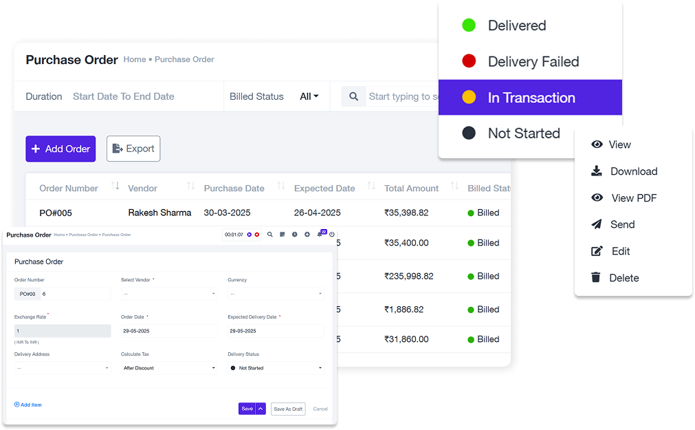 Purchase Management Purchase Order