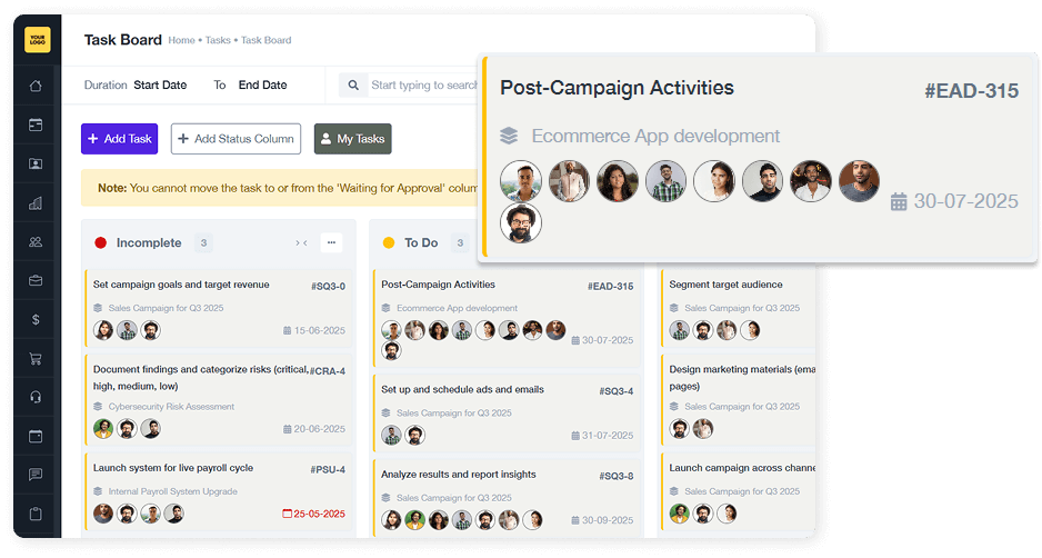Project & Task Management Task Visibility