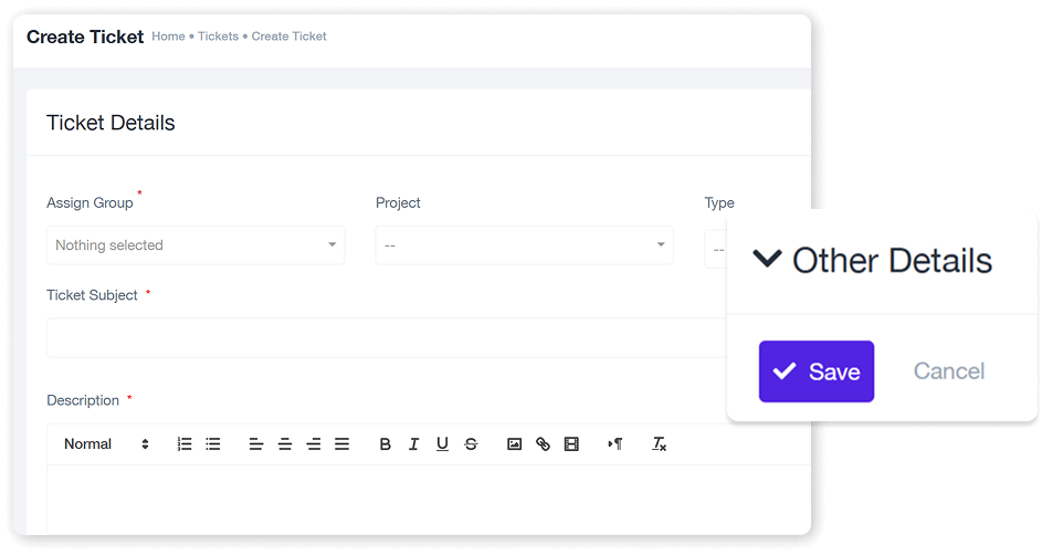 Employee Panel Ticket Management