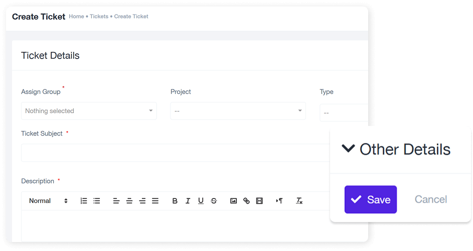 Client Panel Ticketing System